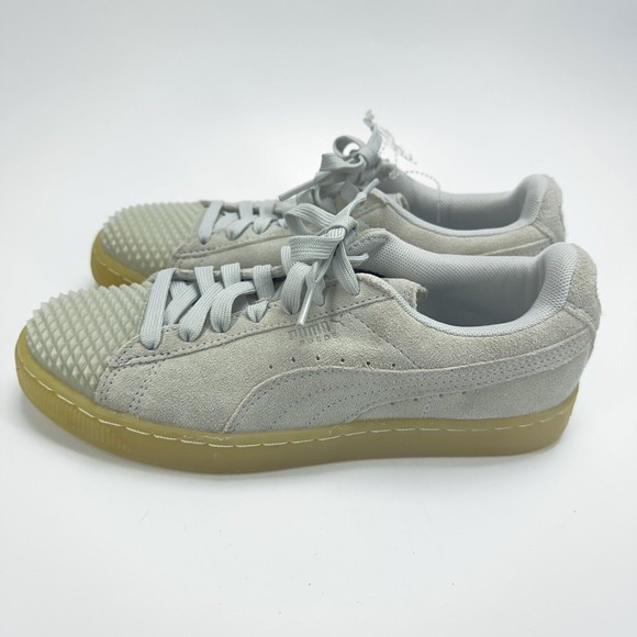 Puma Suede Jelly Grey Leather Womens Sz 7.5 EU 38 Low top Trainers 365859 02 - Picture 4 of 10